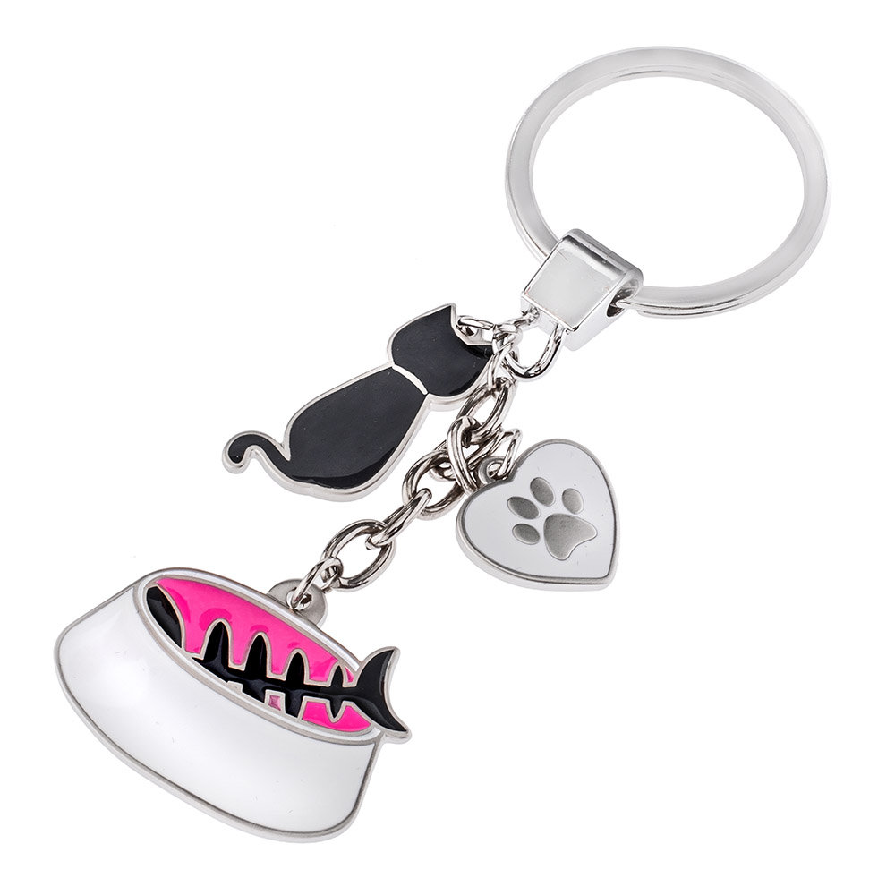 Brelok kot z zawieszkami