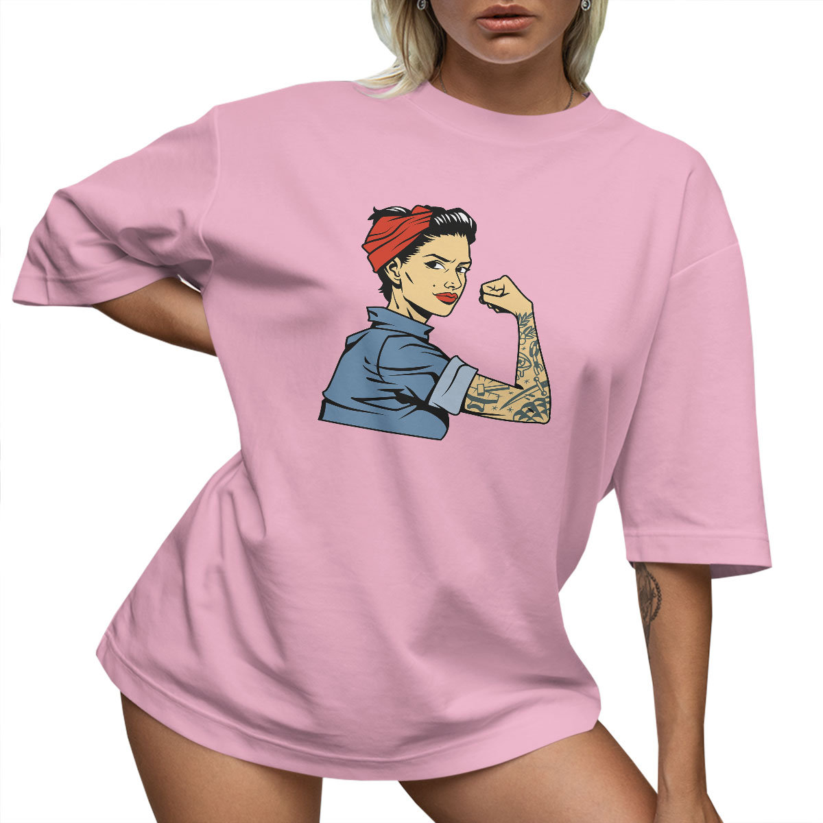 T-SHIRT OVERSIZE LUŹNA KOSZULKA PIN UP BAWEŁNA KRÓTKA XXXL SUKIENKA JAKOŚĆ