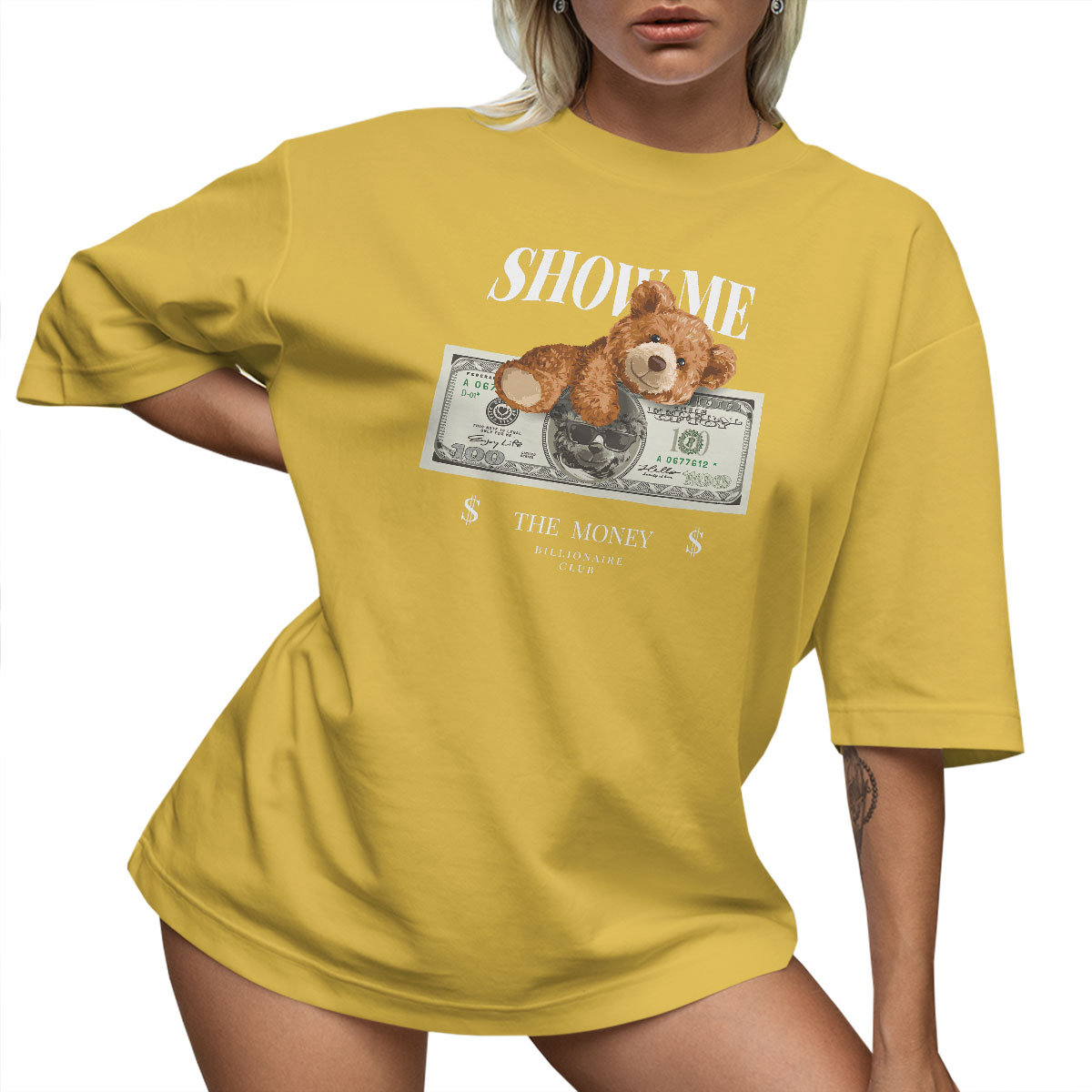 T-SHIRT OVERSIZE LUŹNA KOSZULKA LUŹNY BASIC MIŚ TEDDY UNISEX XXXL SUKIENKA