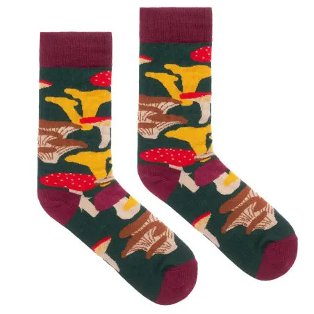 Skarpetki z bawełny organicznej - Grzyby - KABAK 36-41