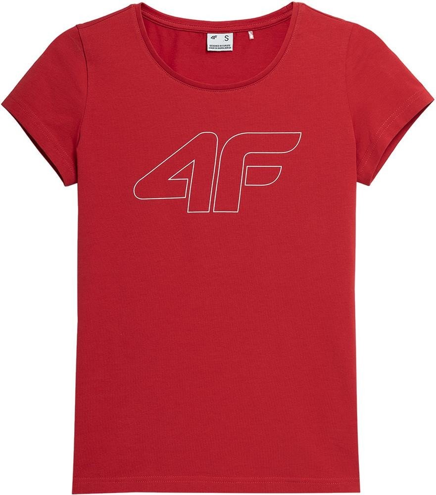 T-shirt damski 4F SS23TTSHF583 - czerwony XS