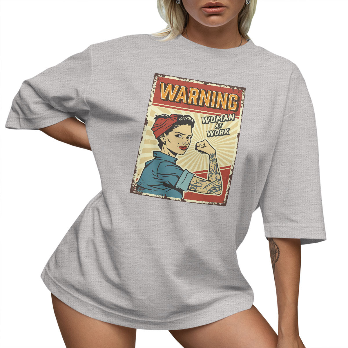 T-SHIRT OVERSIZE LUŹNA KOSZULKA KRÓTKA PIN UP M SUKIENKA JAKOŚĆ