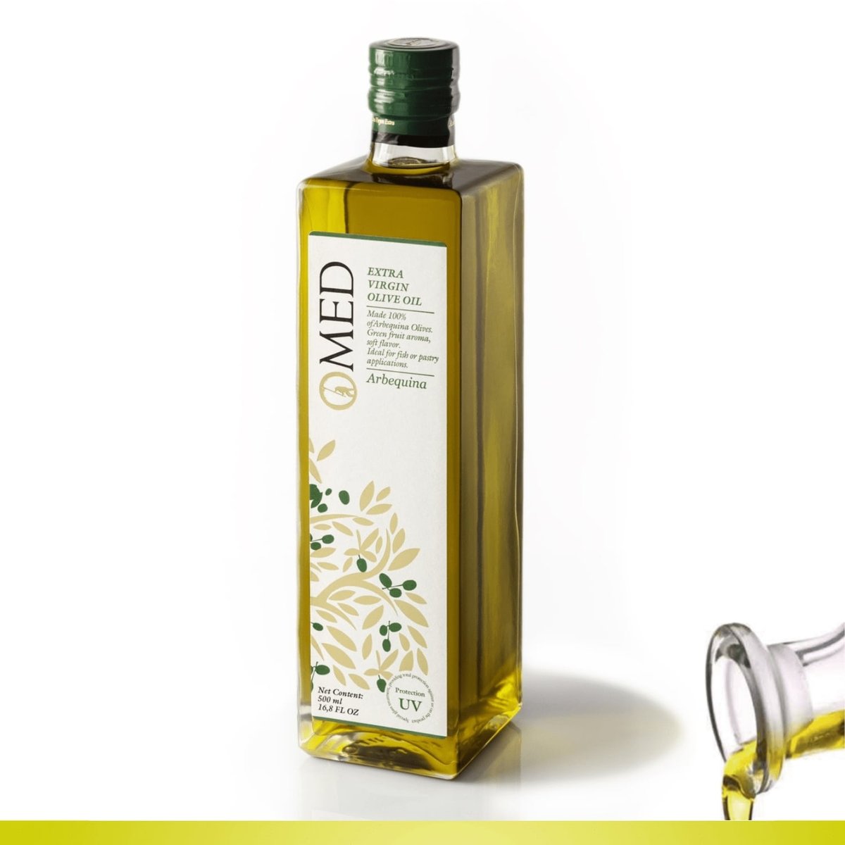 Oliwa Arbequina  Extra Virgin EVOO O-MED Butelka UV 500 ml