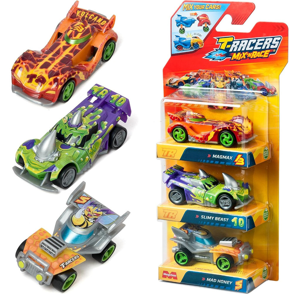 T-RACERS 2.0 MIX 'N RACE 3-PAK MAGMAX 13 + SLIMY BEAST 10 + MAD HONEY 5
