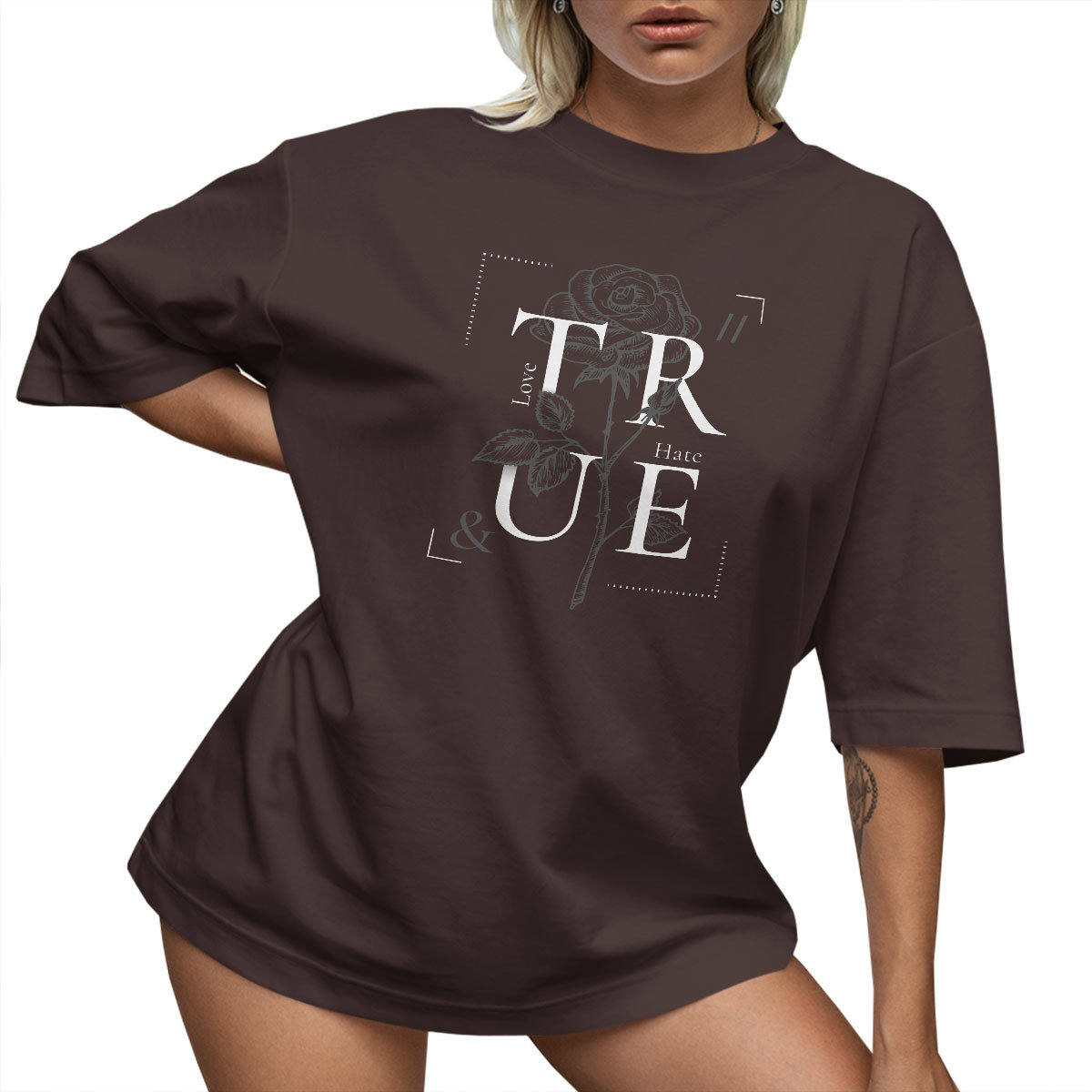 T-SHIRT OVERSIZE LUŹNA KOSZULKA RÓŻA BASIC L SUKIENKA JAKOŚĆ