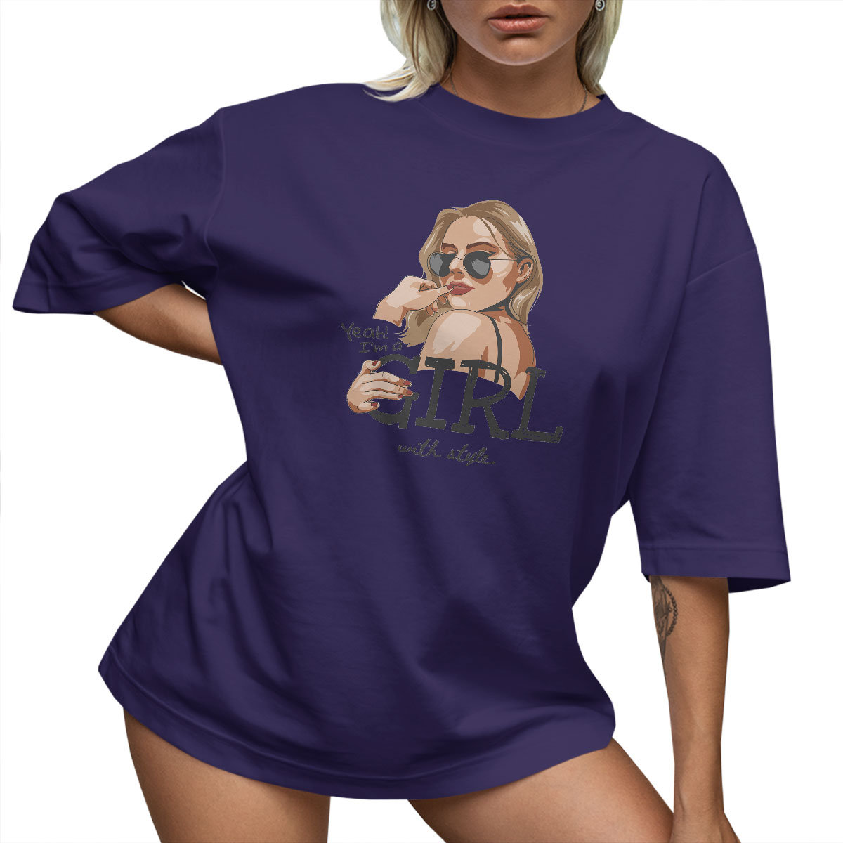 T-SHIRT OVERSIZE LUŹNA KOSZULKA GIRL M SUKIENKA JAKOŚĆ