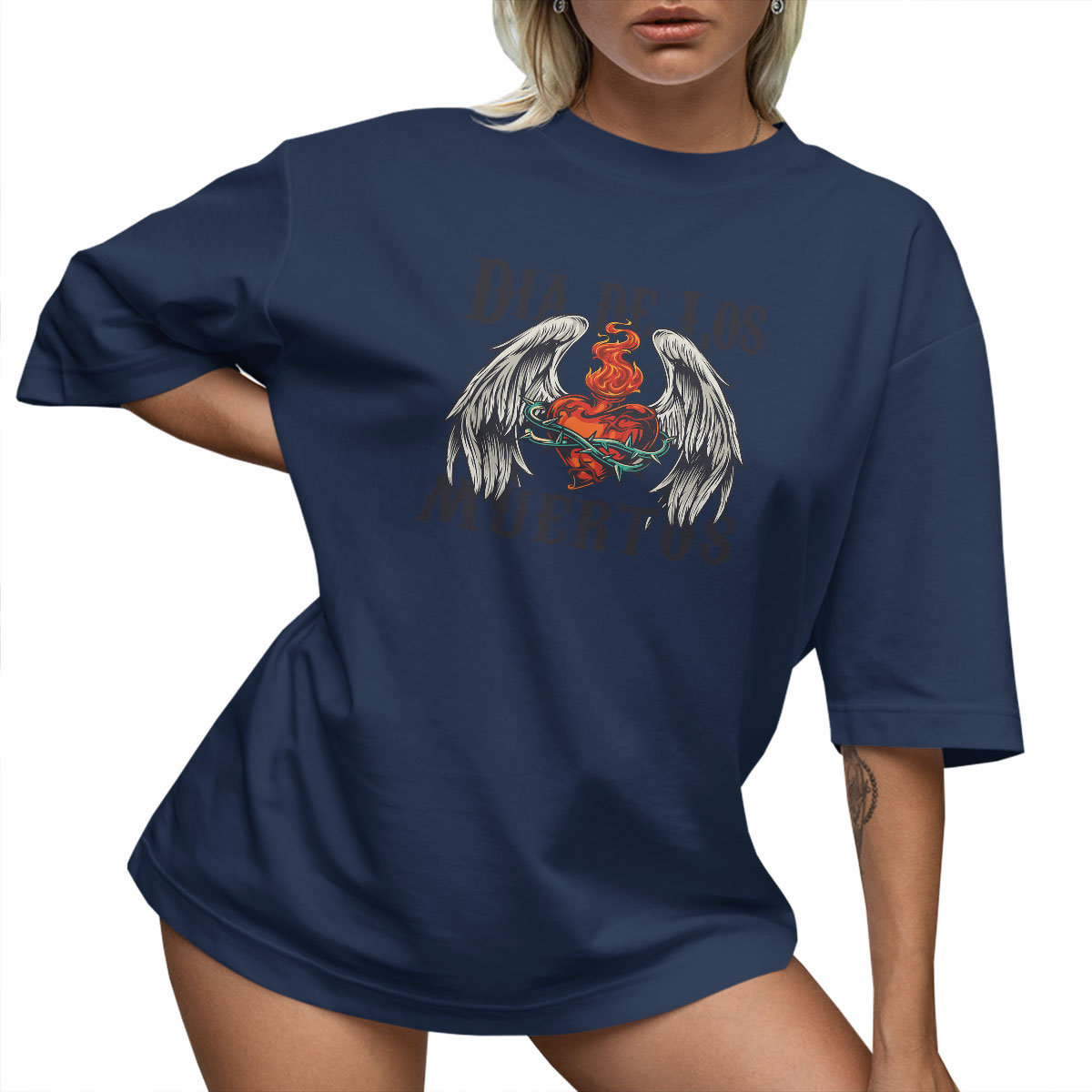 T-SHIRT OVERSIZE LUŹNA KOSZULKA LUŹNY SKRZYDŁA SERCE XL SUKIENKA JAKOŚĆ