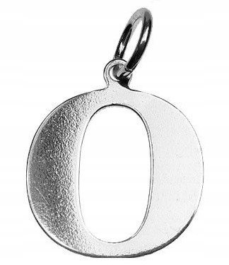 Srebrny wisiorek zawieszka literka O duża litera O SREBRO 925