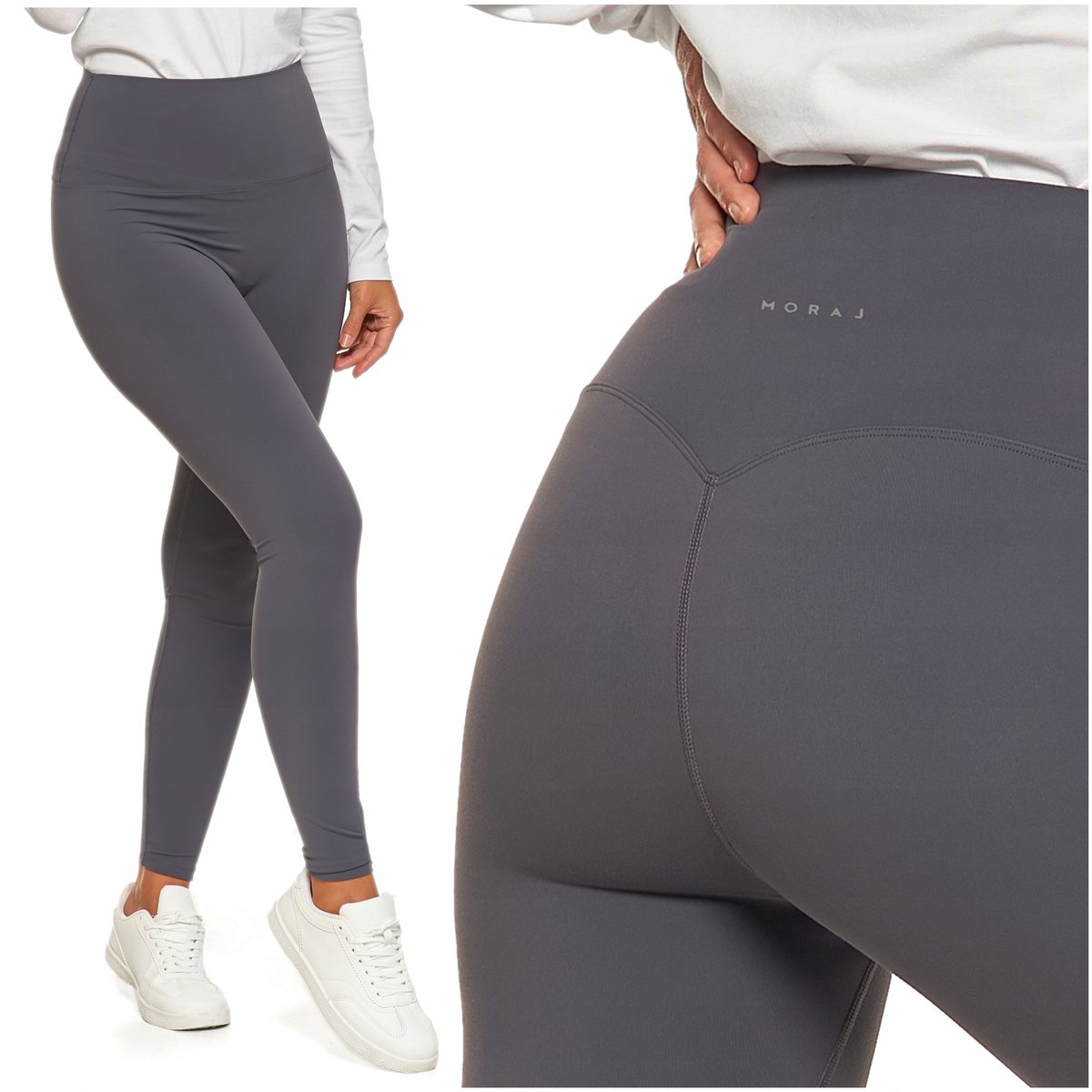 Legginsy Damskie Modelujące Sylwetkę Treningowe Getry Sportowe MORAJ XXL