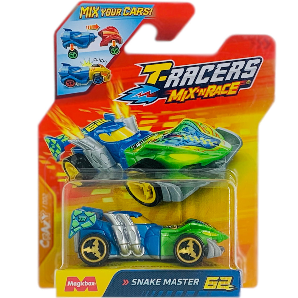 T-RACERS 2.0 MIX 'N RACE MAGIC BOX CRAZY 002 AUTO POJAZD SNAKE MASTER 62
