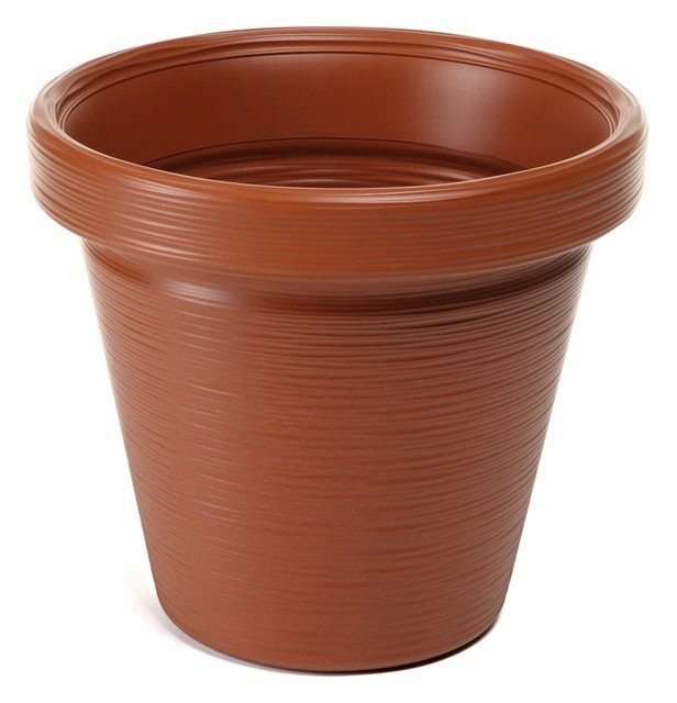 DONICA XXL OSŁONKA OKRĄGŁA DONICZKA DUŻA OGRODOWA 54 CM CEGLASTY KWIETNIK / Grando