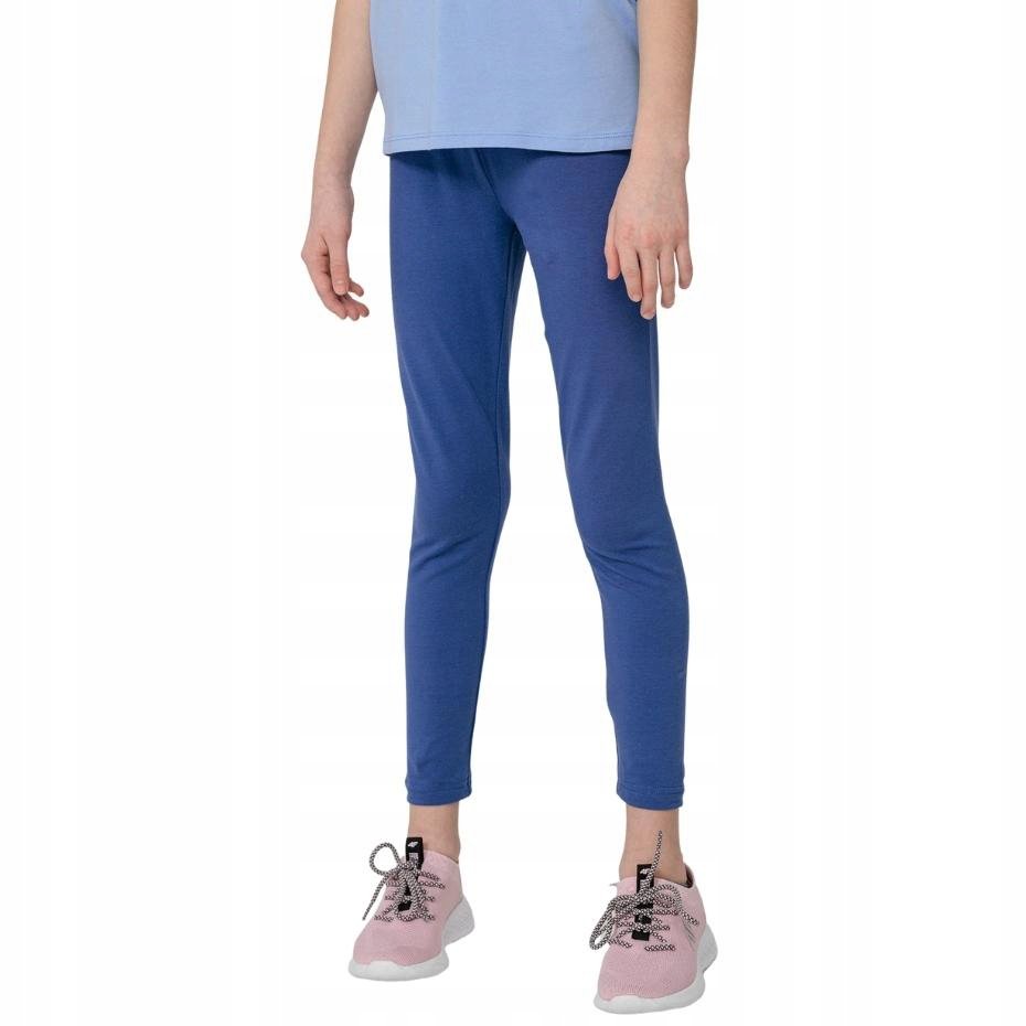 Legginsy dla dziewczynki 4F niebieskie HJL22 JLEG001 33S 140cm