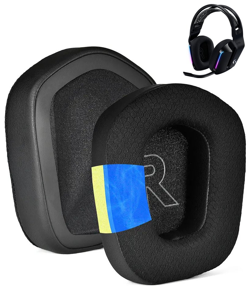 Nauszniki Pady Gąbki do Logitech G733 G335 G535 ŻELOWE WYPEŁNIENIE Czarne