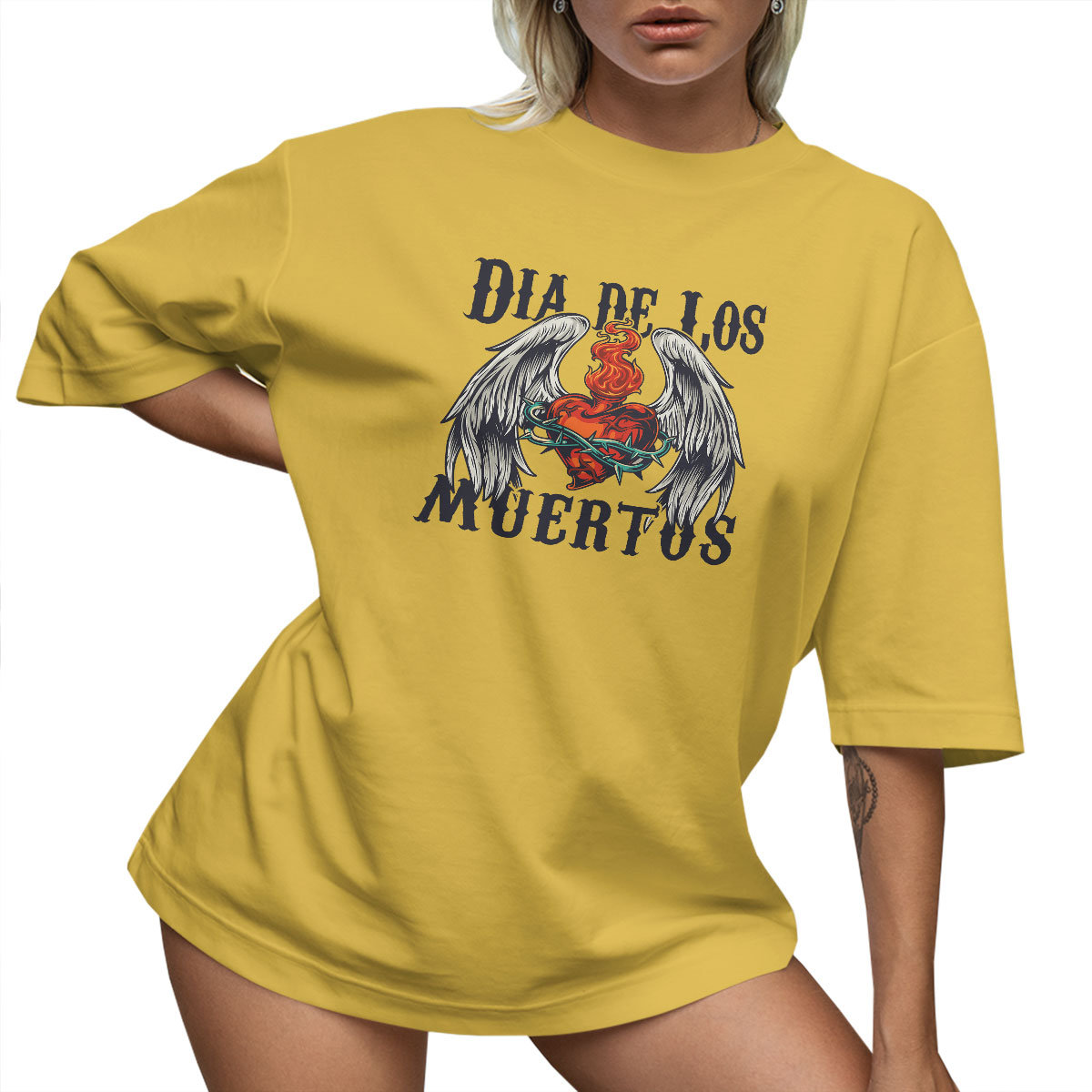T-SHIRT OVERSIZE LUŹNA KOSZULKA LUŹNY SKRZYDŁA SERCE L SUKIENKA JAKOŚĆ