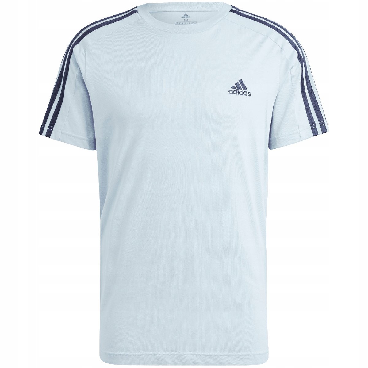 Koszulka męska adidas Essentials Single Jersey 3-Stripes Tee błękitna IS133