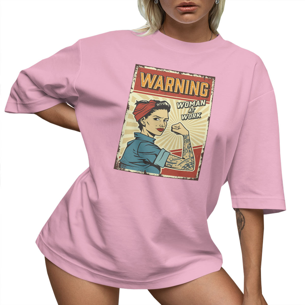 T-SHIRT OVERSIZE LUŹNA KOSZULKA KRÓTKA PIN UP L SUKIENKA JAKOŚĆ