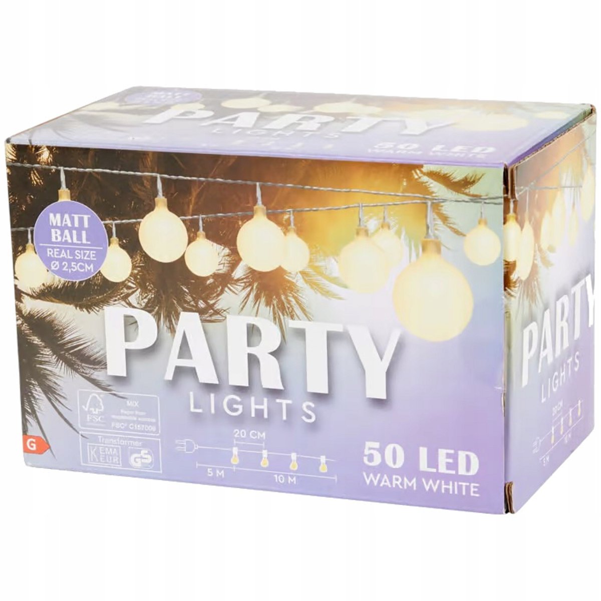 OGRODOWA GIRLANDA DUŻE LAMPKI LED TARAS BALKON OGRÓD 50 szt SZNUR 15 METRÓW