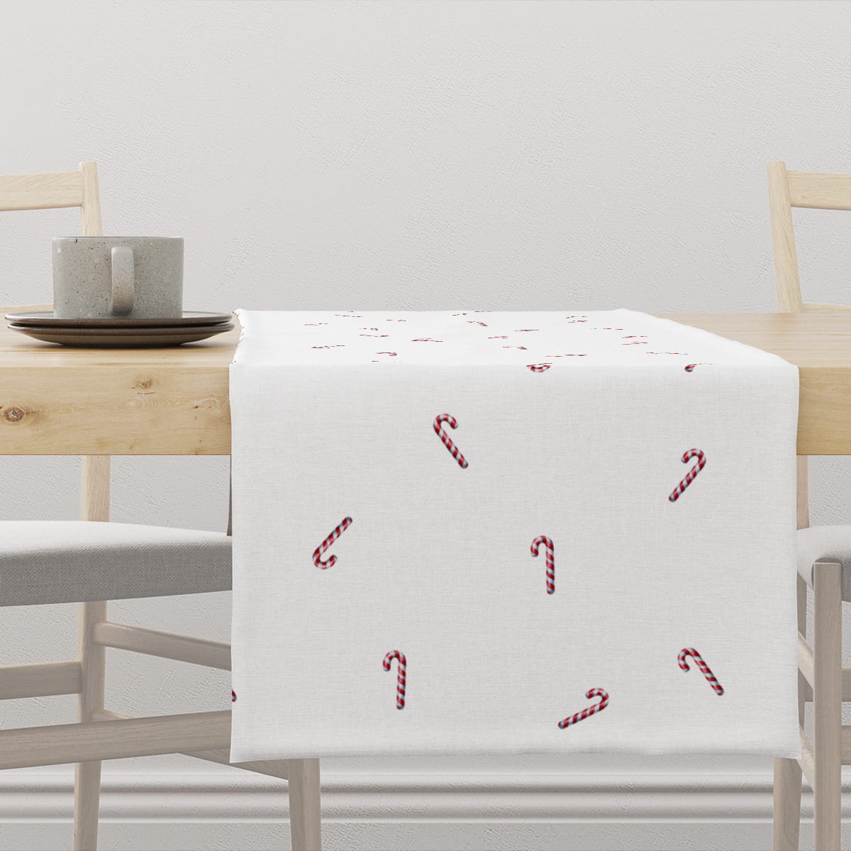 Bieżnik WINTER wzór BN77 | Mini laski świąteczne 40 x 140 cm