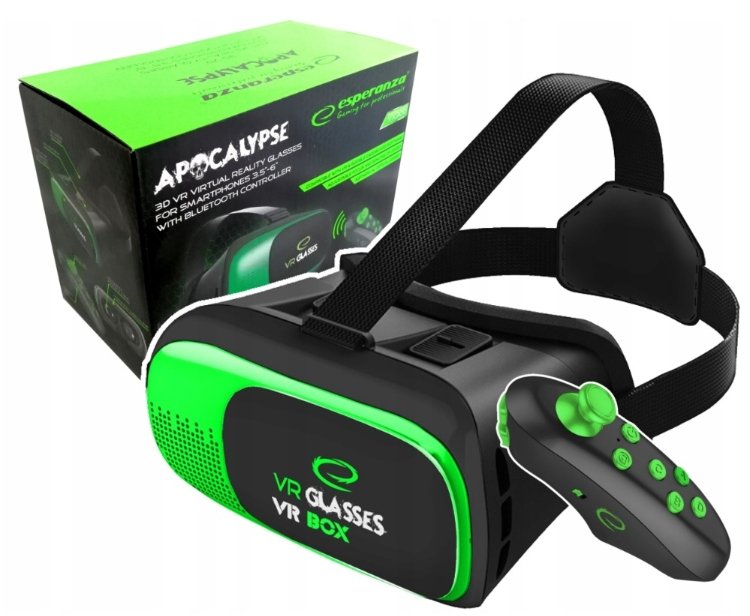 Gogle okulary vr wirtualna rzeczywistość + kontroler pad do filmów gier 3d