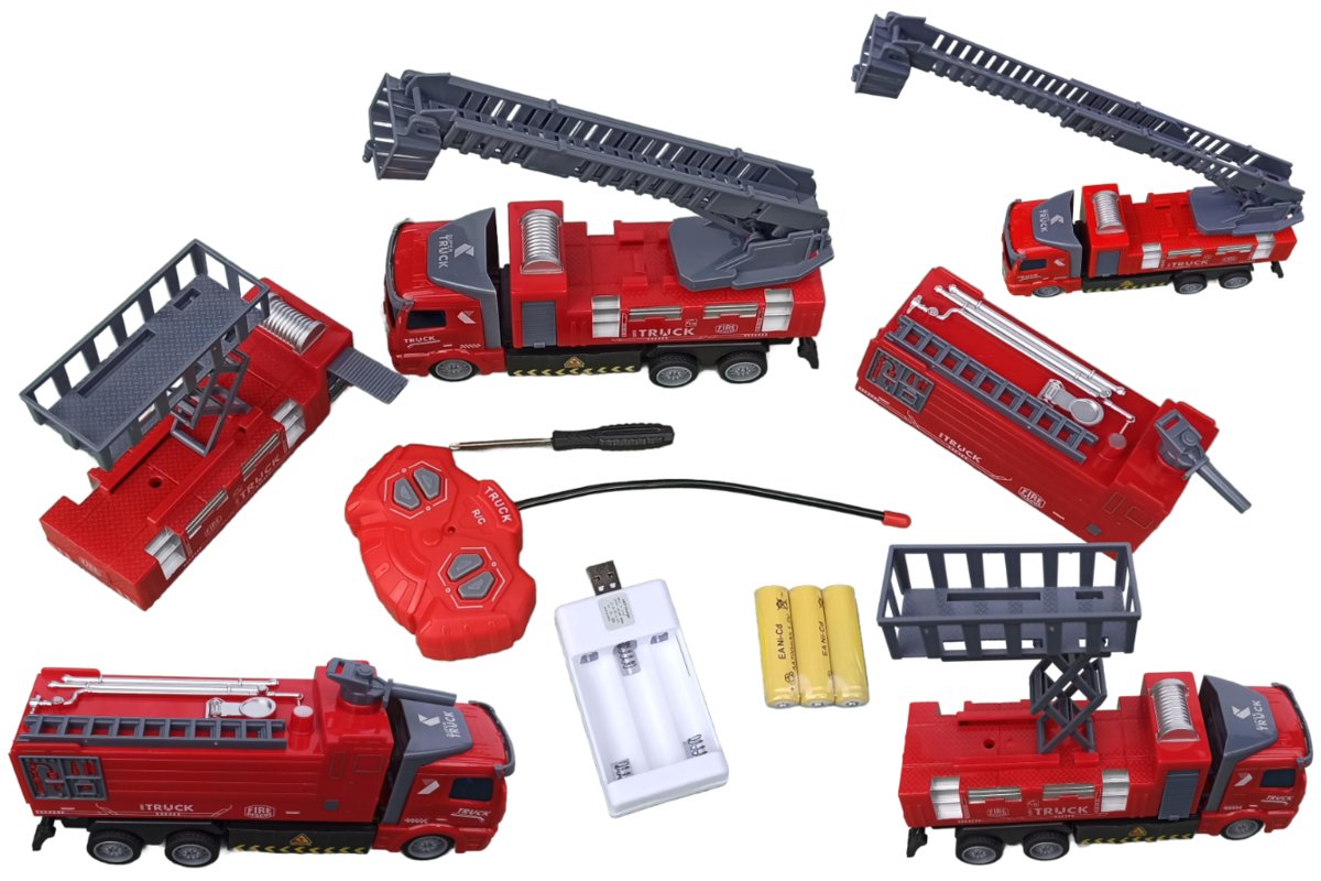 Zdalnie Sterowana STRAŻ POŻARNA RC wóz strażacki Autko na Pilot 3 MODUŁY straż