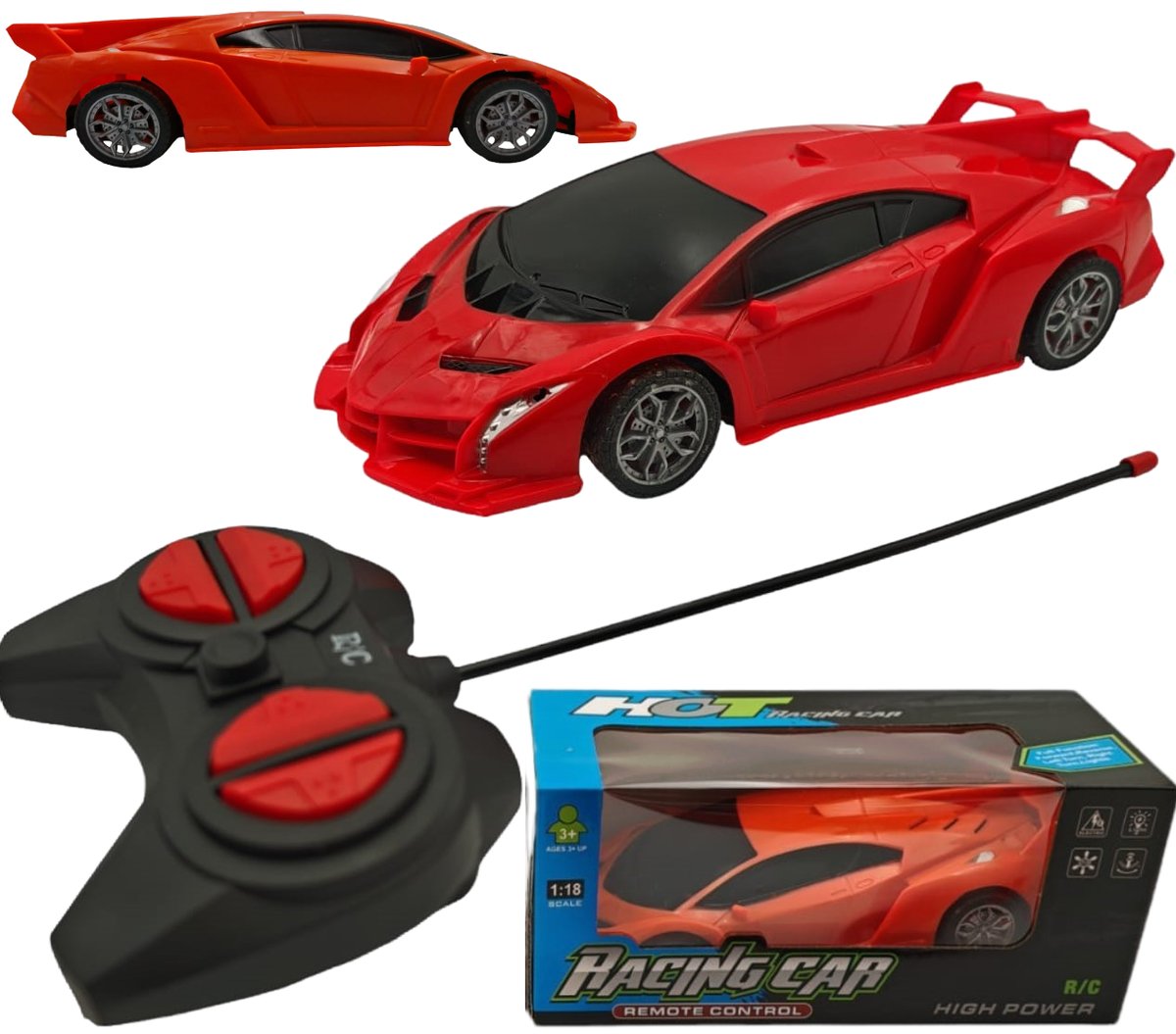 Autko Zdalnie Sterowane Samochód na Pilot dla najmłodszych dzieci RC CZERWONY