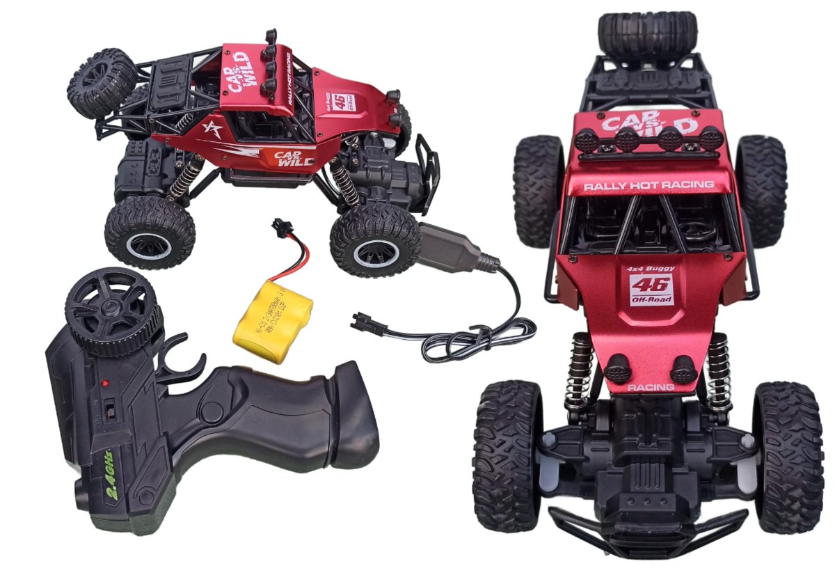 Autko Zdalnie Sterowane MONSTER TRUCK METAL RED dla Dzieci samochód RC auto Off-Road 20x11x12