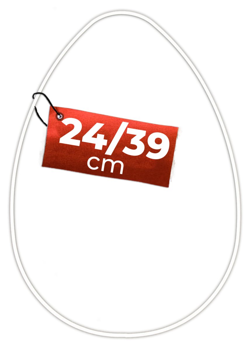 Obręcz metalowa JAJKO JAJO WIELKANOCNE 24/39cm