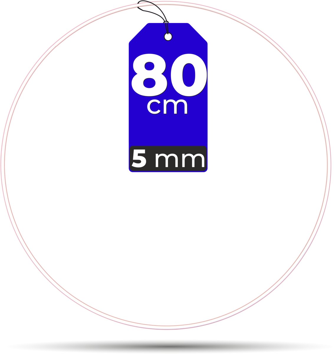 Obręcz Metalowa MetaloweObrecze 80 Cm Biała GRUBY DRUT