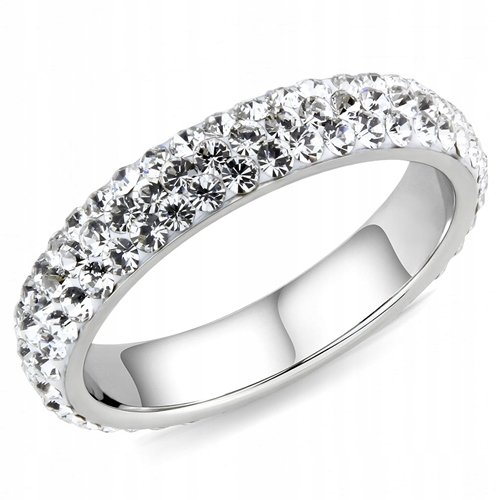 Pierścionek obrączka LUXURY CRYSTAL rozmiar 8