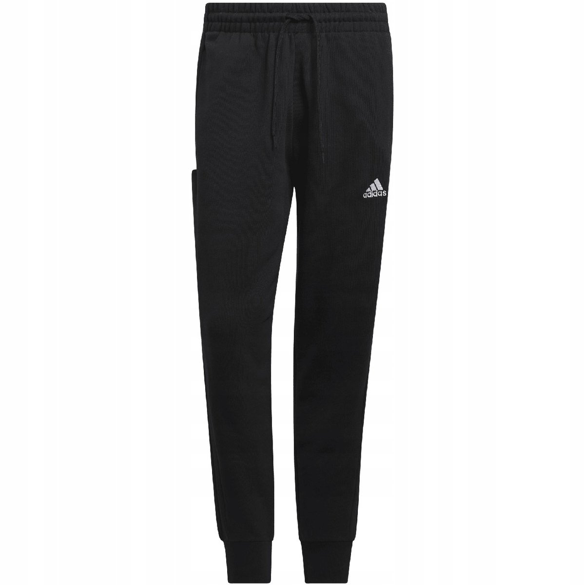 Spodnie męskie adidas Essentials French Terry Tapered Cuff 3-Stripes czarne