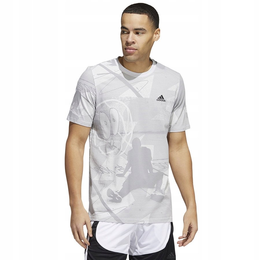 Koszulka adidas Iginite AOP Tee HL0087 szary M