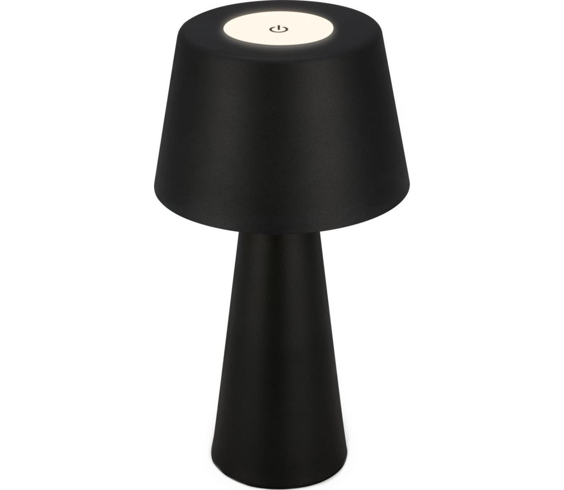 Brilo - LED Ściemnialna akumulatorowa zewnętrzna lampa stołowa LED/3,5W/5V IP44 czarna