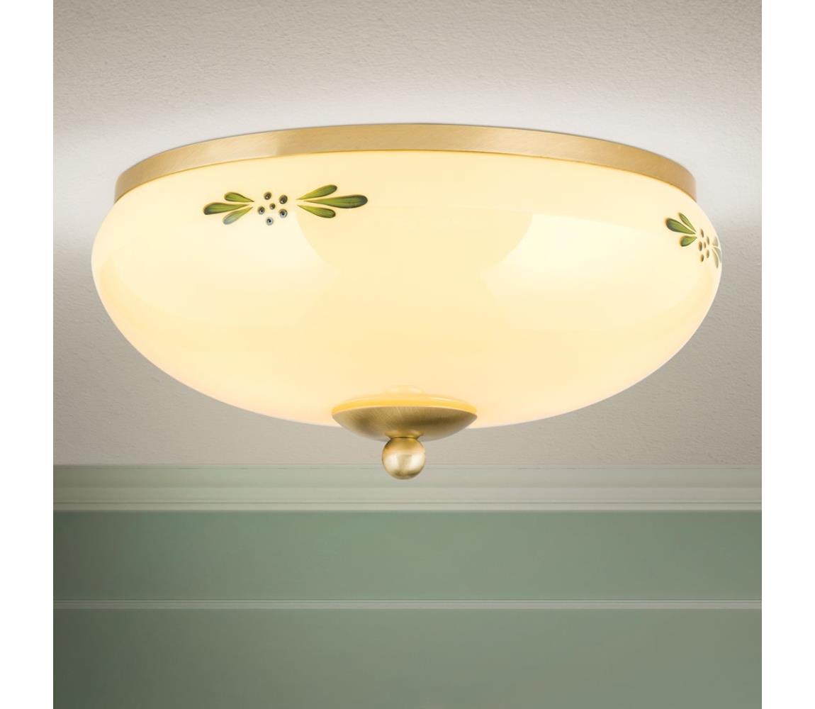 Orion DL 7-673 - Lampa sufitowa LANDHAUS 2xE27/60W/230V śr. 28 cm brąz/beżowa