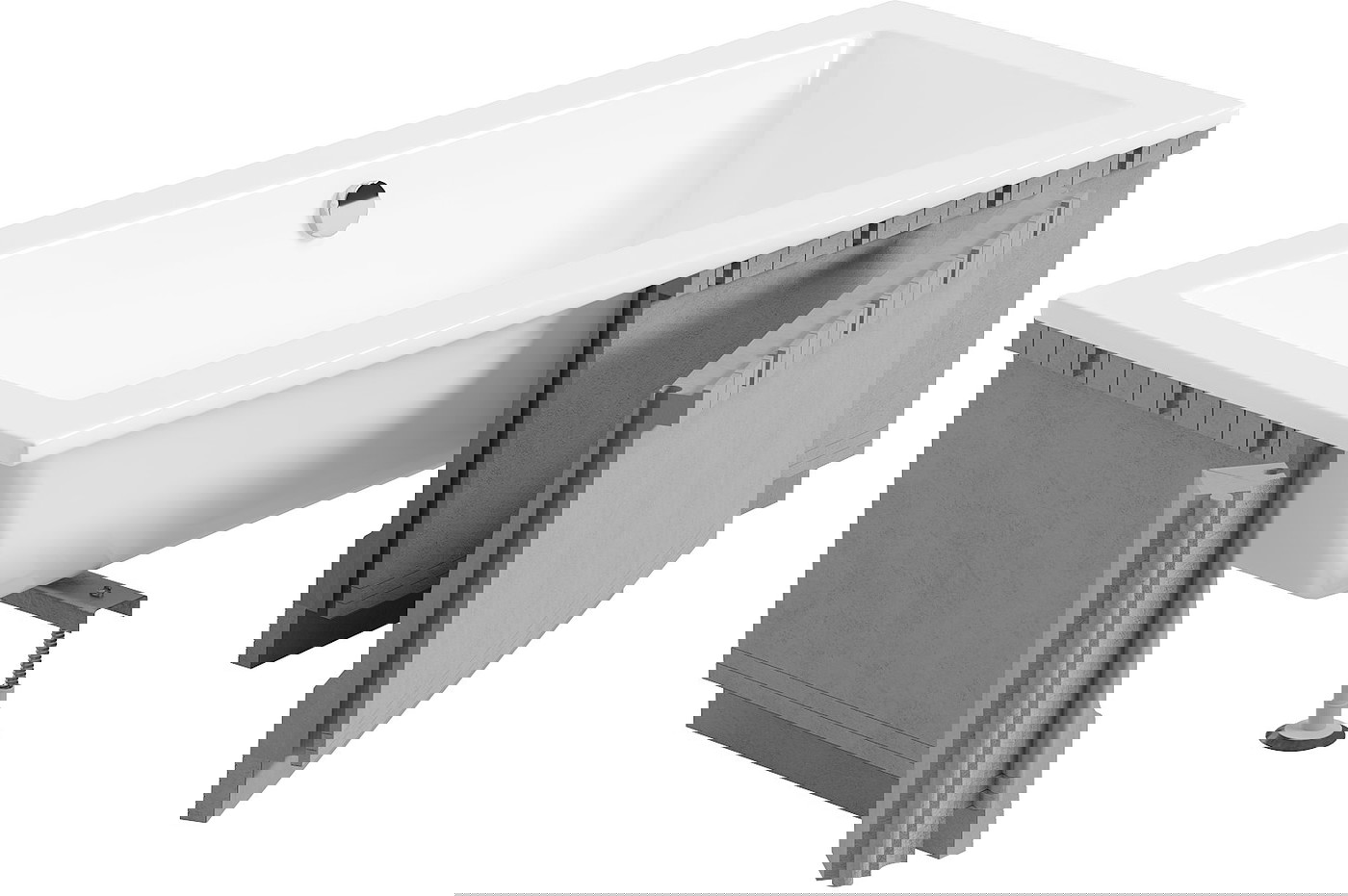 Mexen X-ST obudowa styropianowa LED do wanny prostokątnej 160-190 x 70-90 cm, biała - 55021-00