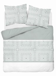 Detexpol Pościel bawełniana 220x200 miętowa geometria 5112 A Bawełna 32
