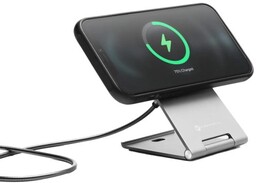Forcell Ładowarka indukcyjna F-Energy Flip Charge Qi2 15W do MagSafe + kabel USB-C 1.5m, srebrna