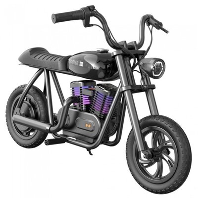 Motocykl elektryczny dla dzieci HYPER GOGO Pioneer 12 Plus, 21,9 V 5,2 Ah 160 W, opony 12'x3', 12 km - czarny