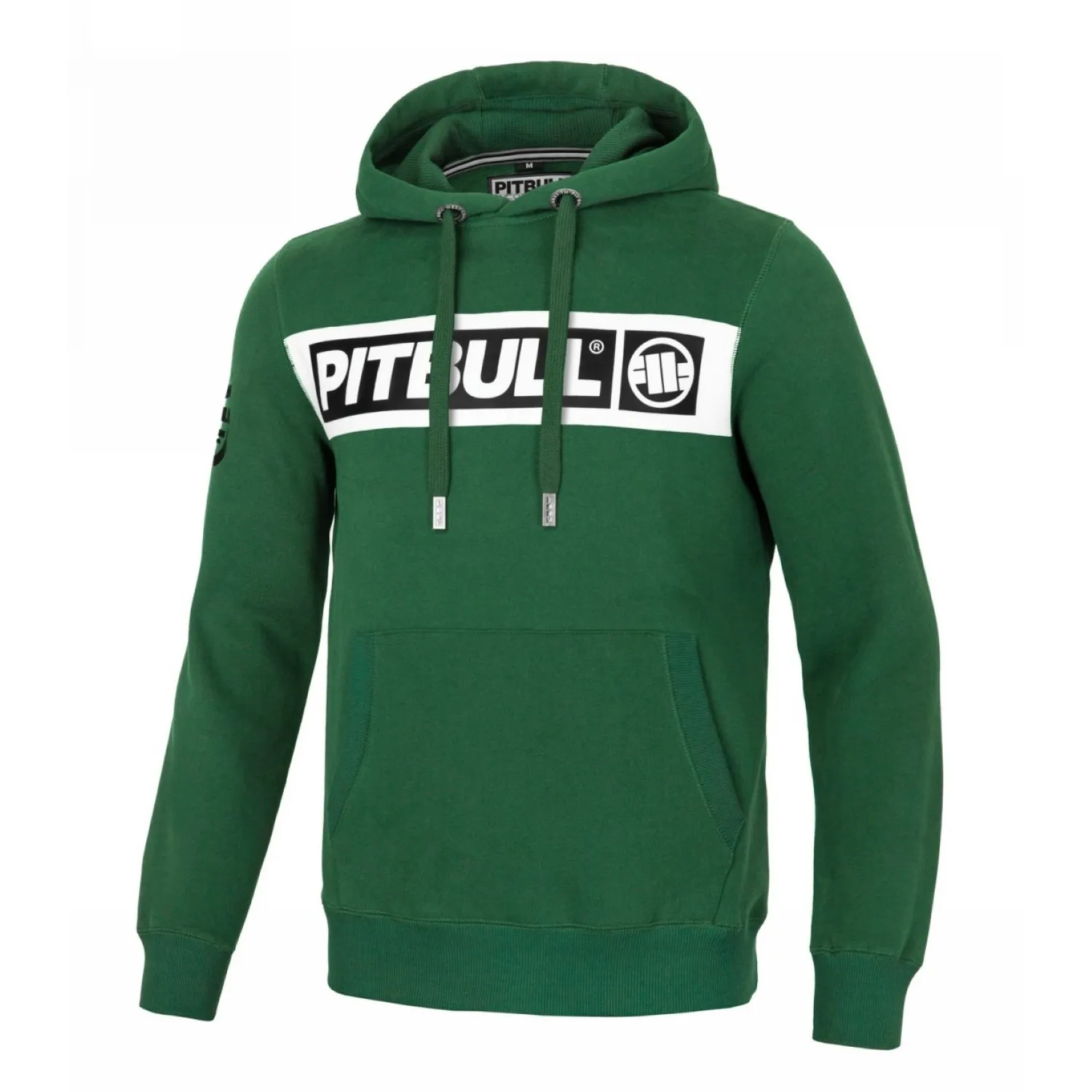 Bluza z kapturem Pit Bull New Brushed Fleece Group Sherwood '24 - Ciemnozielona