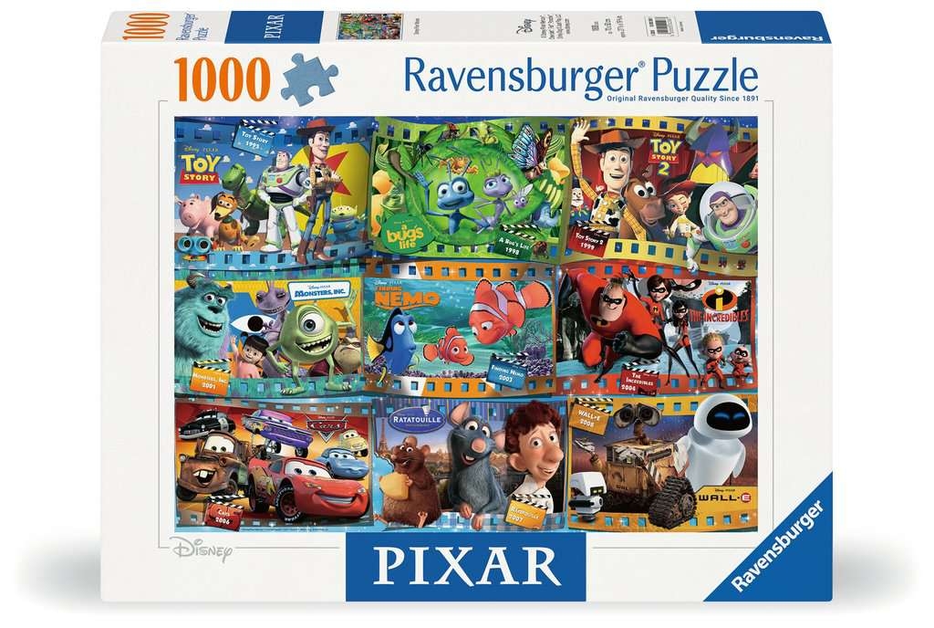 Ravensburger, Puzzle 1000: Disney Pixar. Kadry z bajek (12000298). Wiek: 14+