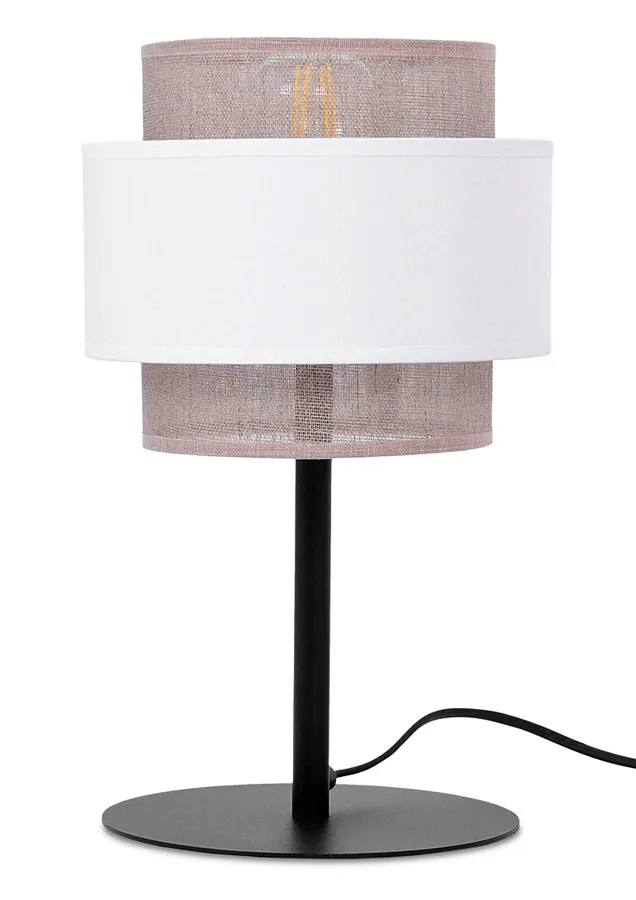 Beżowo-biała lampka stołowa w stylu boho - 4X A713 E5-G52