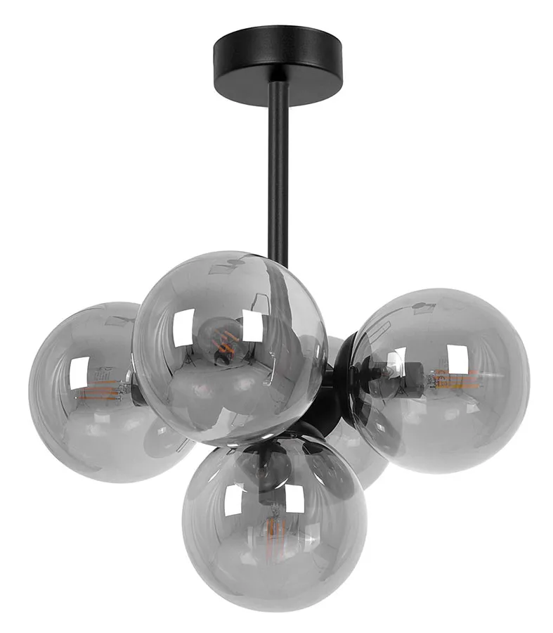 Grafitowa lampa sufitowa szklane kule loft - A688-Tulio
