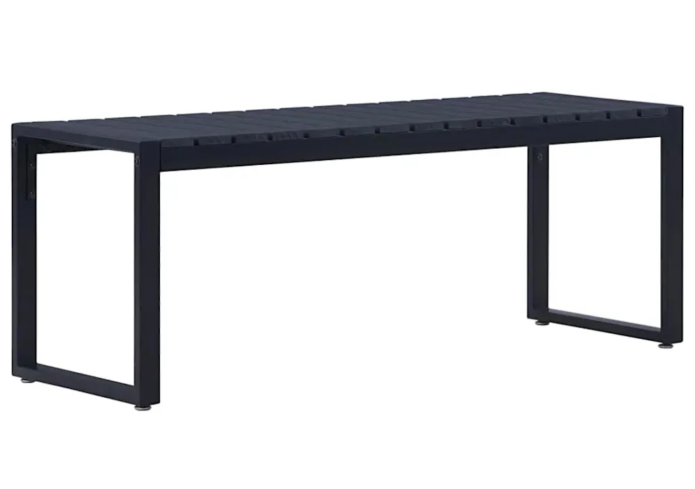 Czarna ławka ogrodowa 120,5 cm T7-D46