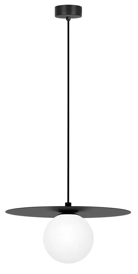 Czarna lampa wisząca kapelusz nad stół - A680 C7-T64