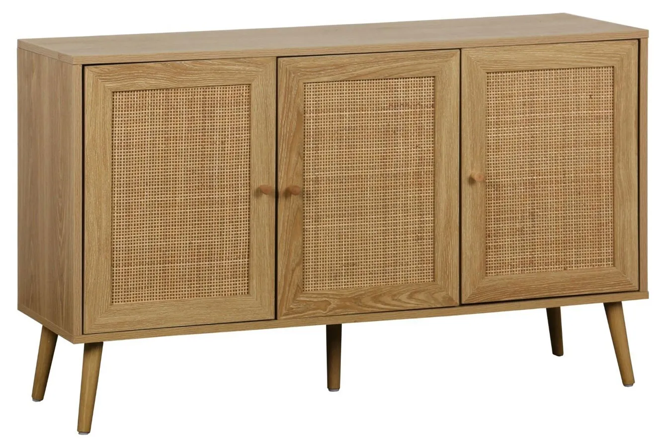 Komoda z potrójnymi drzwiczkami w stylu boho B3-R02