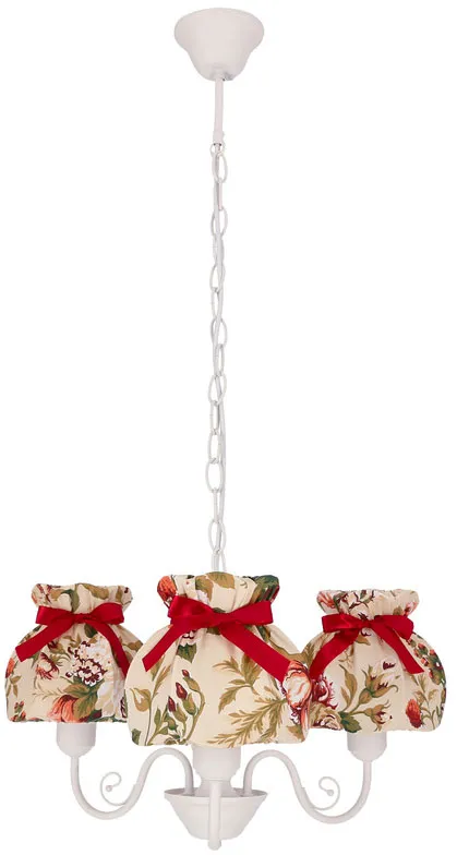 Metalowy żyrandol z 3 kwiatowymi abażurami - Z081 H2-C39