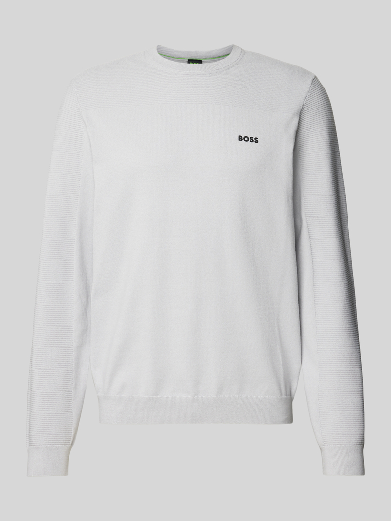 Sweter z dzianiny z napisem z logo model ‘Momentum’