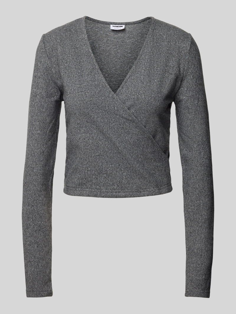 Bluzka z długim rękawem w stylu kopertowym model ‘CITY’