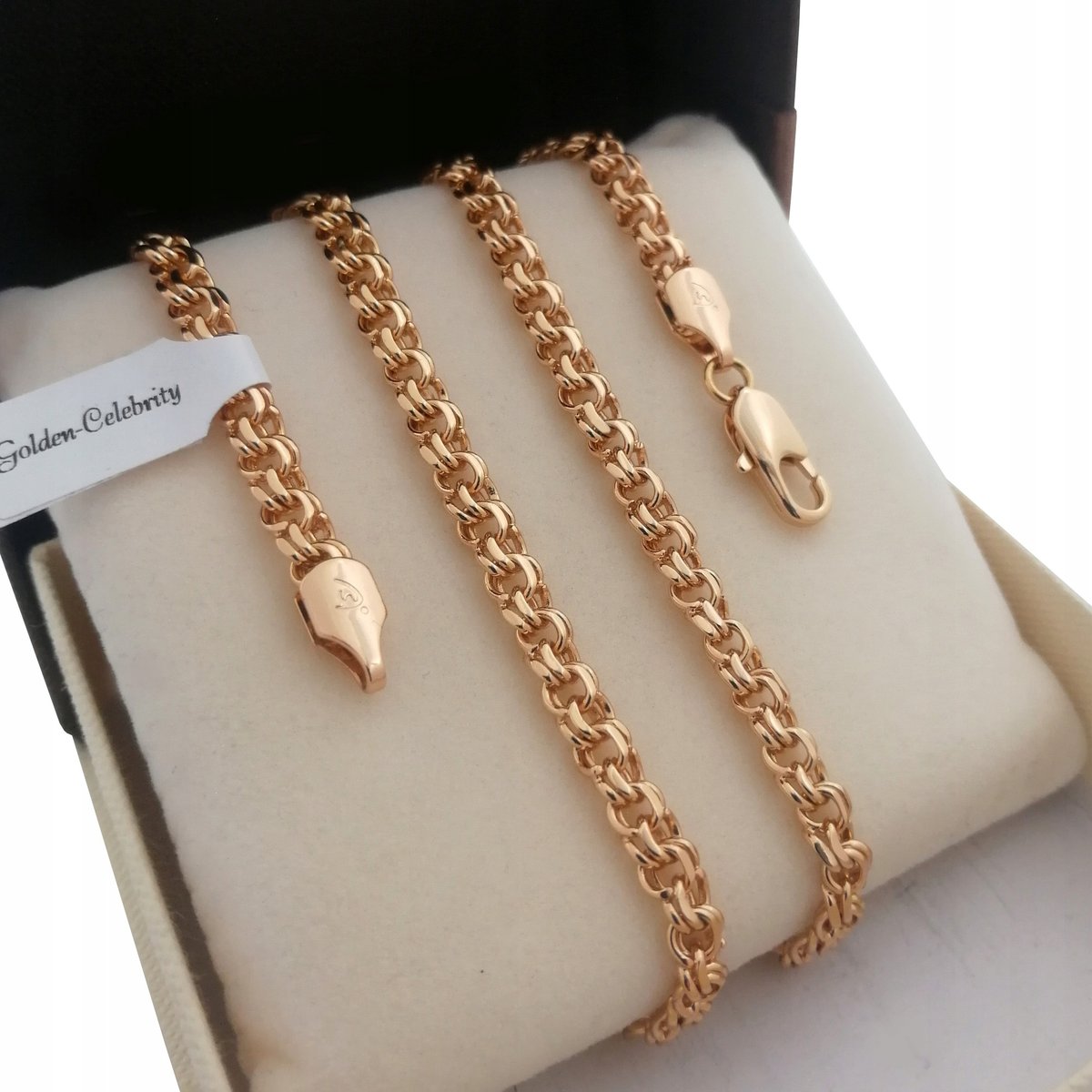 Luksusowy Łańcuszek Garibaldi 50Cm 5Mm 18K Prezent Dla Faceta + Dedykacja