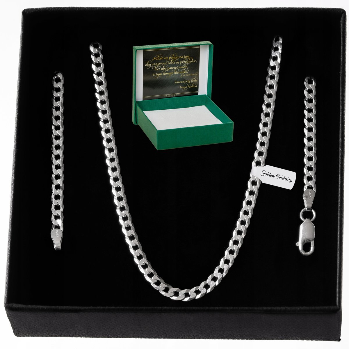 SREBRNY ŁAŃCUSZEK PANCERKA 45cm/3mm pr 925 +DARMOWE DODATKI