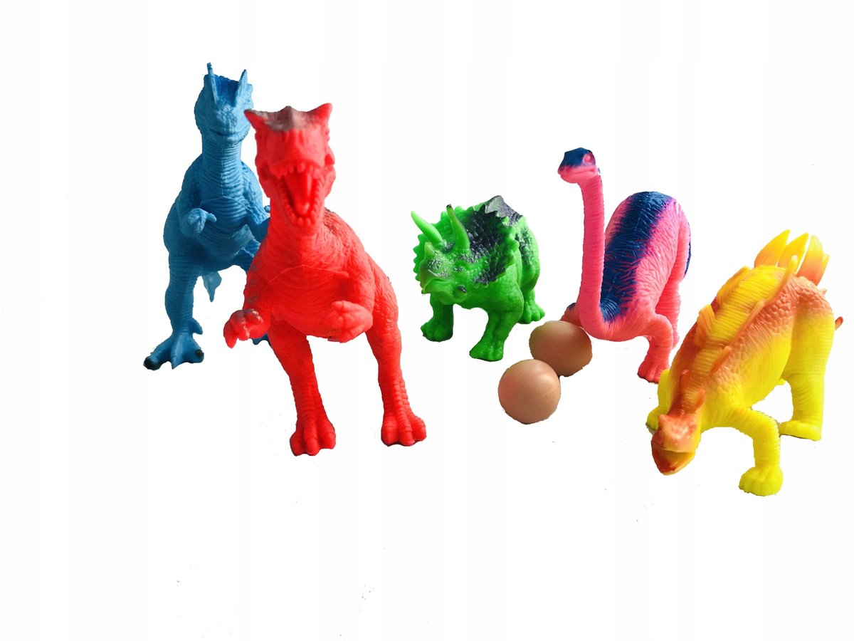 ZESTAW DINOZAURÓW 5 FIGUREK + 2 JAJKA MIDEX